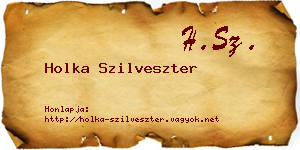 Holka Szilveszter névjegykártya